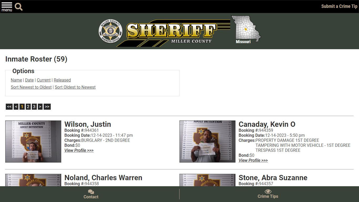 Inmate Roster (46) - Miller County Sheriff
